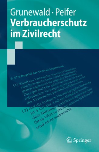 Verbraucherschutz im Zivilrecht (Springer-Lehrbuch)
